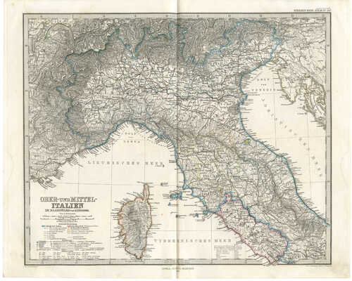 Лот из двух карт Италии: